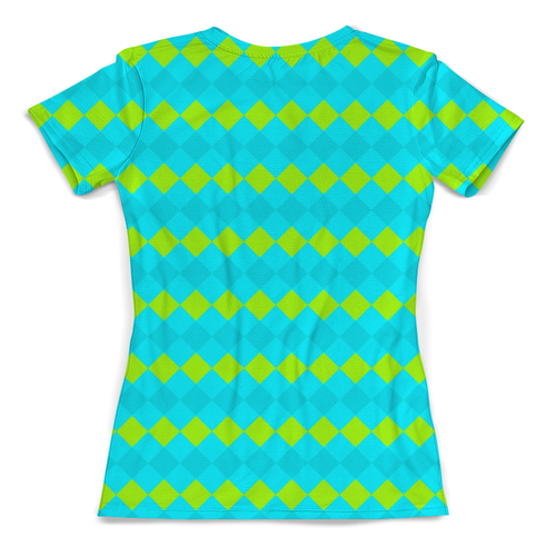 Заказать женскую футболку в Москве. Футболка с полной запечаткой (женская) Желтые ромбы от THE_NISE  - готовые дизайны и нанесение принтов.