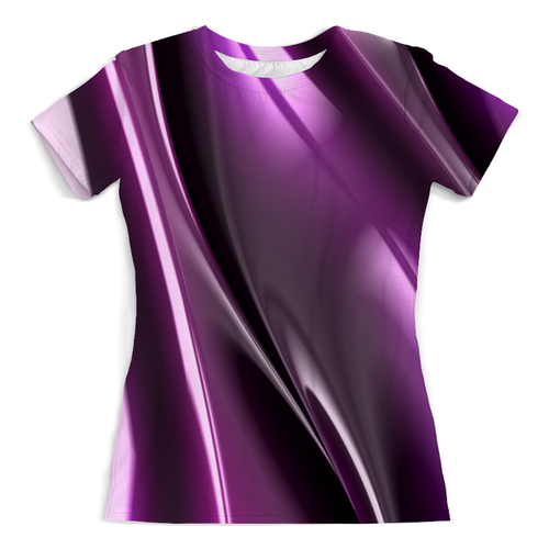 Заказать женскую футболку в Москве. Футболка с полной запечаткой (женская) Фиолетовые линии от THE_NISE  - готовые дизайны и нанесение принтов.