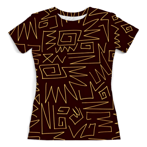 Заказать женскую футболку в Москве. Футболка с полной запечаткой (женская) Afrikan Pattern от THE_NISE  - готовые дизайны и нанесение принтов.