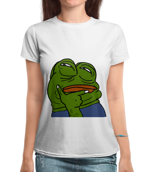 Заказать женскую футболку в Москве. Футболка с полной запечаткой (женская) Pepe the Frog от denis01001 - готовые дизайны и нанесение принтов.