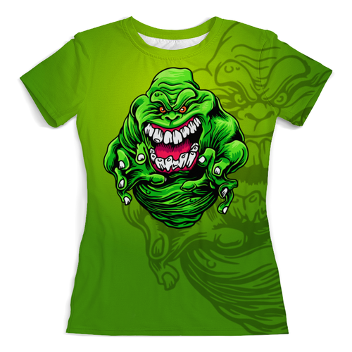 Заказать женскую футболку в Москве. Футболка с полной запечаткой (женская) Green Slime от balden - готовые дизайны и нанесение принтов.
