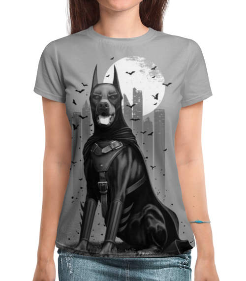 Заказать женскую футболку в Москве. Футболка с полной запечаткой (женская) Batman  от ПРИНТЫ ПЕЧАТЬ  - готовые дизайны и нанесение принтов.