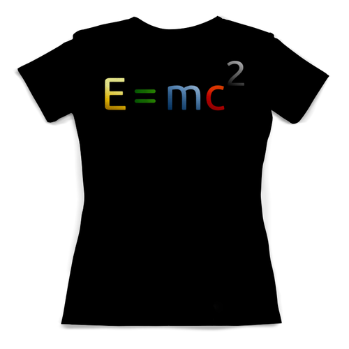 Заказать женскую футболку в Москве. Футболка с полной запечаткой (женская) Эйнштейн от The Spaceway  - готовые дизайны и нанесение принтов.