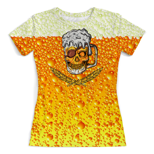 Заказать женскую футболку в Москве. Футболка с полной запечаткой (женская) PiratBeer от balden - готовые дизайны и нанесение принтов.