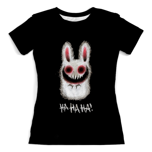 Заказать женскую футболку в Москве. Футболка с полной запечаткой (женская) Rabbit от Никита Коледенков - готовые дизайны и нанесение принтов.