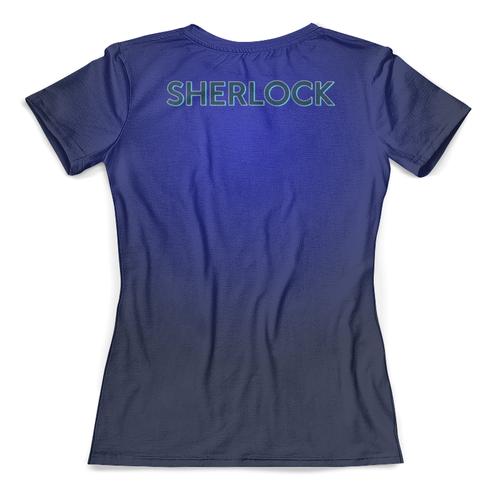 Заказать женскую футболку в Москве. Футболка с полной запечаткой (женская) Sherlock от ПРИНТЫ ПЕЧАТЬ  - готовые дизайны и нанесение принтов.