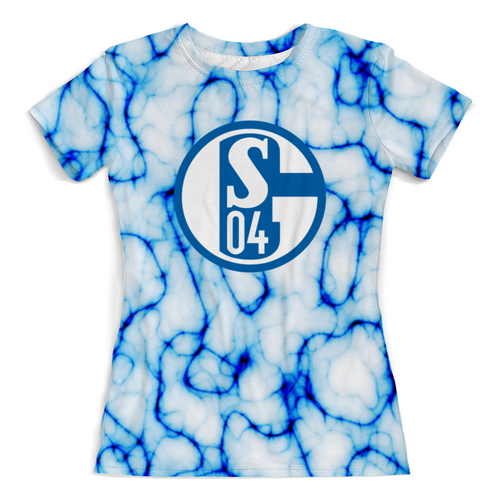 Заказать женскую футболку в Москве. Футболка с полной запечаткой (женская) Schalke 04 от THE_NISE  - готовые дизайны и нанесение принтов.