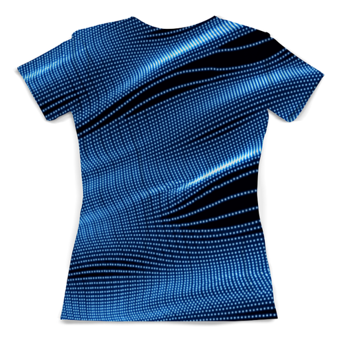 Заказать женскую футболку в Москве. Футболка с полной запечаткой (женская) Звуковые волны от THE_NISE  - готовые дизайны и нанесение принтов.