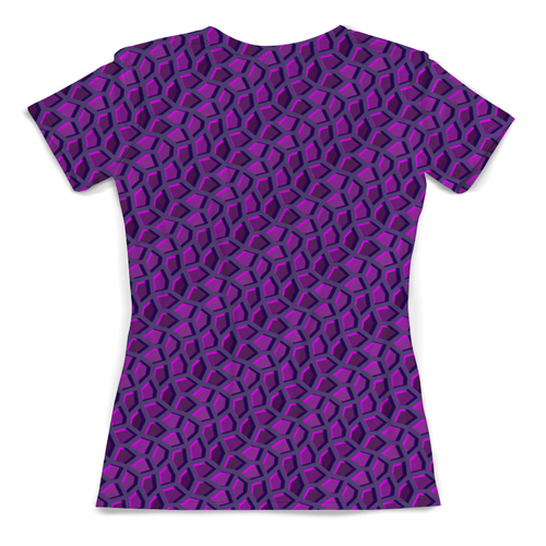 Заказать женскую футболку в Москве. Футболка с полной запечаткой (женская) Пурпурная мозаика от Soluvel  - готовые дизайны и нанесение принтов.