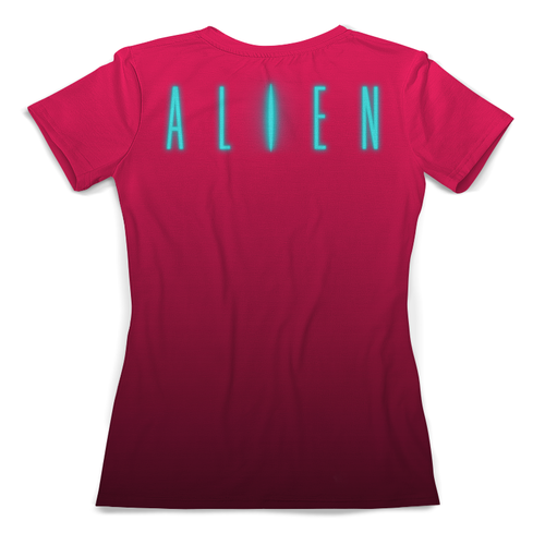 Заказать женскую футболку в Москве. Футболка с полной запечаткой (женская) Alien & Cat (2) от balden - готовые дизайны и нанесение принтов.