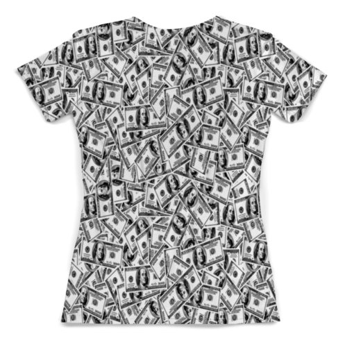 Заказать женскую футболку в Москве. Футболка с полной запечаткой (женская) Доллар от THE_NISE  - готовые дизайны и нанесение принтов.