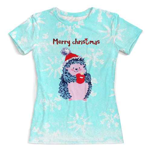 Заказать женскую футболку в Москве. Футболка с полной запечаткой (женская) Christmas от THE_NISE  - готовые дизайны и нанесение принтов.