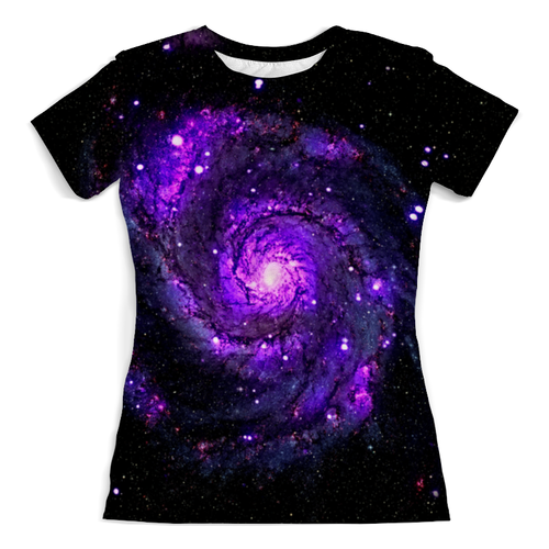 Заказать женскую футболку в Москве. Футболка с полной запечаткой (женская) Галактика от THE_NISE  - готовые дизайны и нанесение принтов.