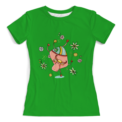 Заказать женскую футболку в Москве. Футболка с полной запечаткой (женская) корова от THE_NISE  - готовые дизайны и нанесение принтов.