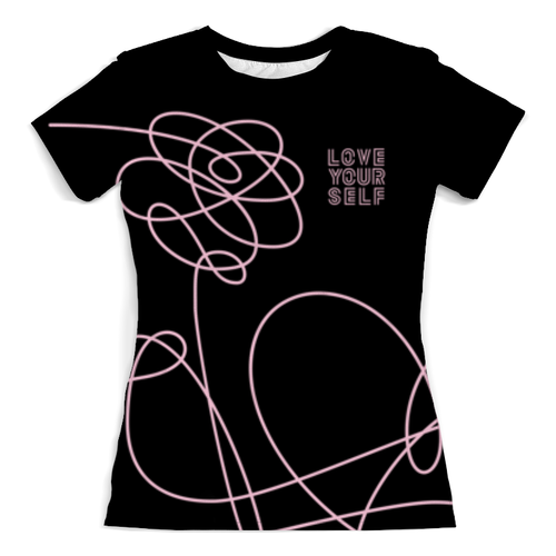 Заказать женскую футболку в Москве. Футболка с полной запечаткой (женская) BTS (k-pop)  от geekbox - готовые дизайны и нанесение принтов.