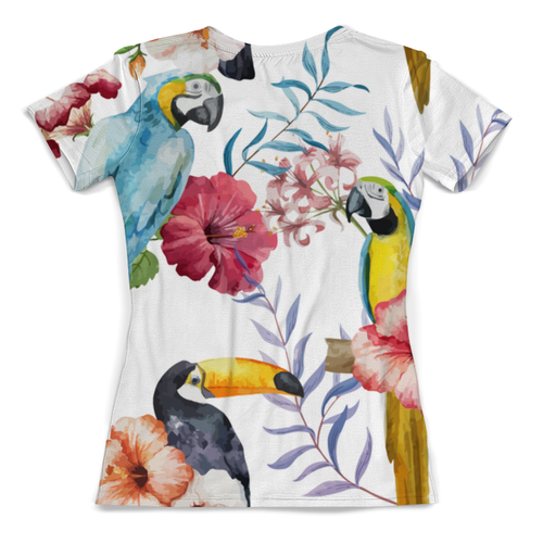 Заказать женскую футболку в Москве. Футболка с полной запечаткой (женская) Птицы от THE_NISE  - готовые дизайны и нанесение принтов.