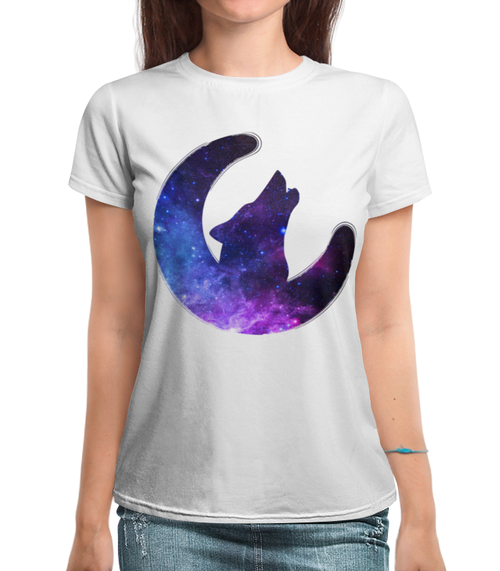 Заказать женскую футболку в Москве. Футболка с полной запечаткой (женская) Space animals от FireFoxa - готовые дизайны и нанесение принтов.