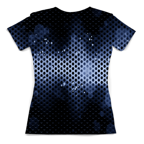 Заказать женскую футболку в Москве. Футболка с полной запечаткой (женская) Черно-синие краски от THE_NISE  - готовые дизайны и нанесение принтов.