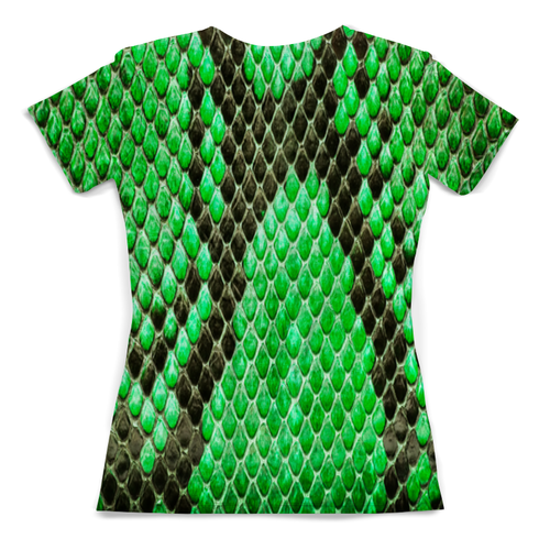 Заказать женскую футболку в Москве. Футболка с полной запечаткой (женская) кожа змеи от THE_NISE  - готовые дизайны и нанесение принтов.