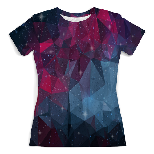 Заказать женскую футболку в Москве. Футболка с полной запечаткой (женская) Polygon Star от THE_NISE  - готовые дизайны и нанесение принтов.