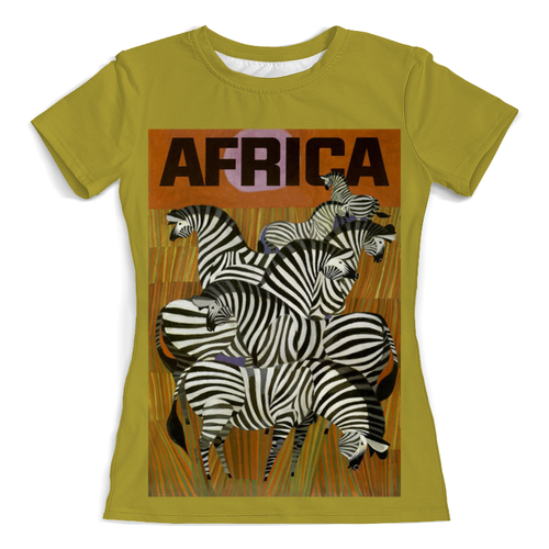 Заказать женскую футболку в Москве. Футболка с полной запечаткой (женская) Африка от acidhouses - готовые дизайны и нанесение принтов.