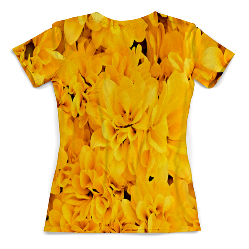 Заказать женскую футболку в Москве. Футболка с полной запечаткой (женская) Желтые цветы от THE_NISE  - готовые дизайны и нанесение принтов.