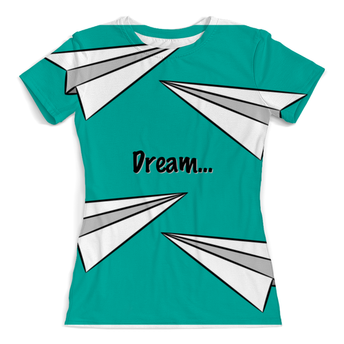 Заказать женскую футболку в Москве. Футболка с полной запечаткой (женская) Dream от Antaya - готовые дизайны и нанесение принтов.
