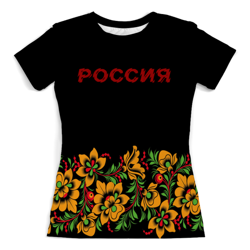 Заказать женскую футболку в Москве. Футболка с полной запечаткой (женская) Россия от THE_NISE  - готовые дизайны и нанесение принтов.