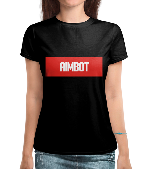 Заказать женскую футболку в Москве. Футболка с полной запечаткой (женская) Aimbot от THE_NISE  - готовые дизайны и нанесение принтов.