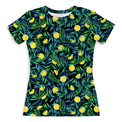 Заказать женскую футболку в Москве. Футболка с полной запечаткой (женская) Солнечные лимоны от zen4@bk.ru - готовые дизайны и нанесение принтов.