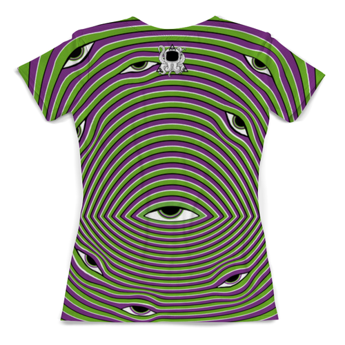 Заказать женскую футболку в Москве. Футболка с полной запечаткой (женская) Alien от Triponautica - готовые дизайны и нанесение принтов.
