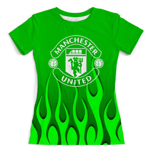 Заказать женскую футболку в Москве. Футболка с полной запечаткой (женская) Manchester United от THE_NISE  - готовые дизайны и нанесение принтов.