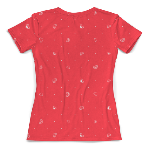 Заказать женскую футболку в Москве. Футболка с полной запечаткой (женская) Сердечки от bd-art  - готовые дизайны и нанесение принтов.