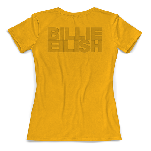 Заказать женскую футболку в Москве. Футболка с полной запечаткой (женская) Billie Eilish от balden - готовые дизайны и нанесение принтов.