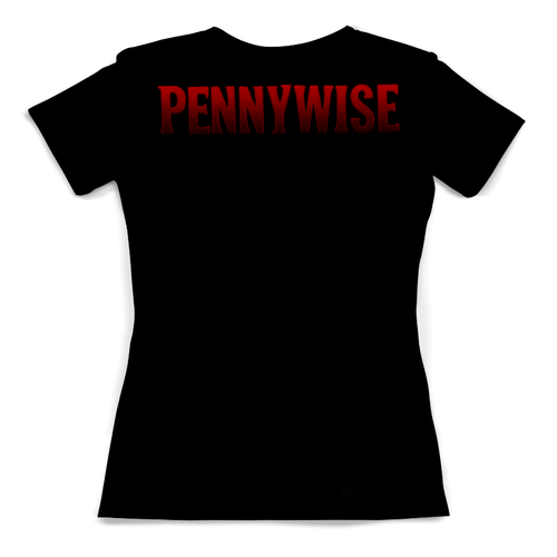 Заказать женскую футболку в Москве. Футболка с полной запечаткой (женская) Pennywise от T-shirt print  - готовые дизайны и нанесение принтов.