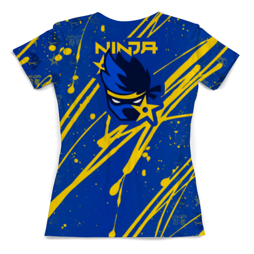 Заказать женскую футболку в Москве. Футболка с полной запечаткой (женская) FORTNITE NINJA от geekbox - готовые дизайны и нанесение принтов.