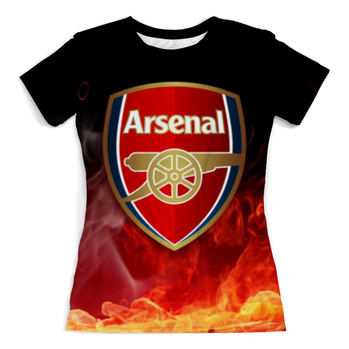 Заказать женскую футболку в Москве. Футболка с полной запечаткой (женская) Arsenal от geekbox - готовые дизайны и нанесение принтов.