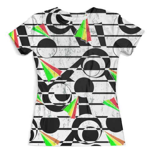 Заказать женскую футболку в Москве. Футболка с полной запечаткой (женская) Abstract Geometric Design от balden - готовые дизайны и нанесение принтов.