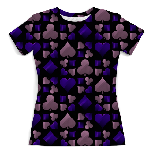 Заказать женскую футболку в Москве. Футболка с полной запечаткой (женская) Покер от THE_NISE  - готовые дизайны и нанесение принтов.