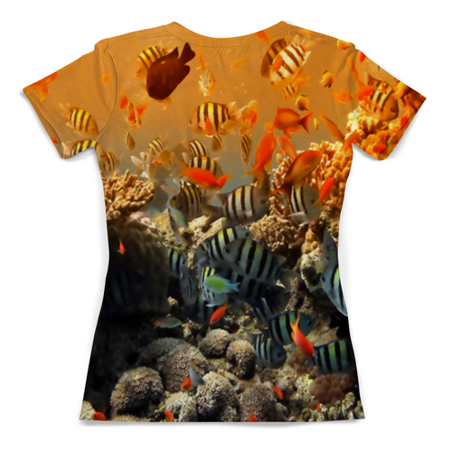 Заказать женскую футболку в Москве. Футболка с полной запечаткой (женская) Рыбки от THE_NISE  - готовые дизайны и нанесение принтов.