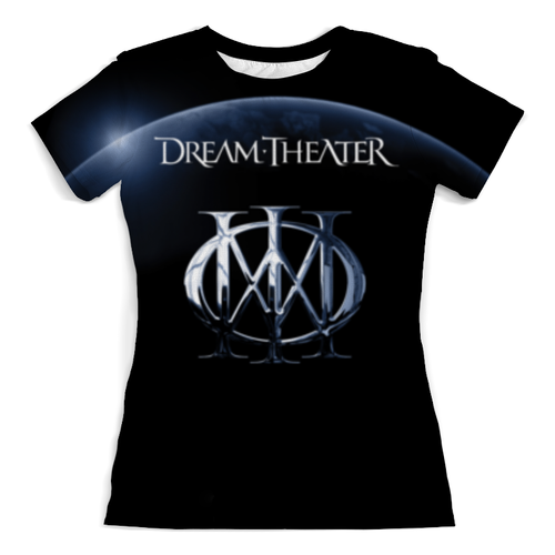 Заказать женскую футболку в Москве. Футболка с полной запечаткой (женская) Dream Theater от geekbox - готовые дизайны и нанесение принтов.