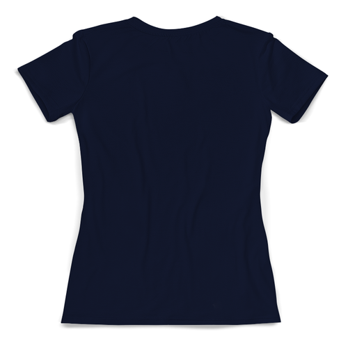Заказать женскую футболку в Москве. Футболка с полной запечаткой (женская) Енотик на луне от T-shirt print  - готовые дизайны и нанесение принтов.
