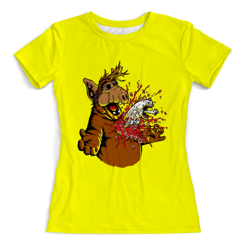 Заказать женскую футболку в Москве. Футболка с полной запечаткой (женская) Alf   от ПРИНТЫ ПЕЧАТЬ  - готовые дизайны и нанесение принтов.