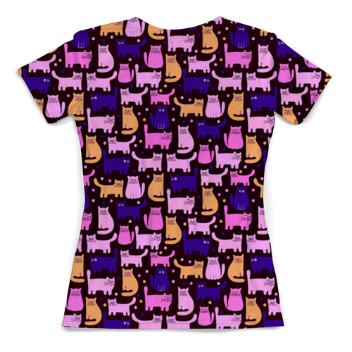 Заказать женскую футболку в Москве. Футболка с полной запечаткой (женская) котята от THE_NISE  - готовые дизайны и нанесение принтов.
