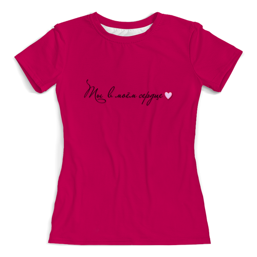 Заказать женскую футболку в Москве. Футболка с полной запечаткой (женская) любовь от THE_NISE  - готовые дизайны и нанесение принтов.