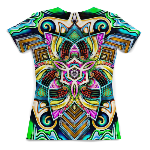 Заказать женскую футболку в Москве. Футболка с полной запечаткой (женская) Mandala HD 4 от Мастер Спектр - готовые дизайны и нанесение принтов.