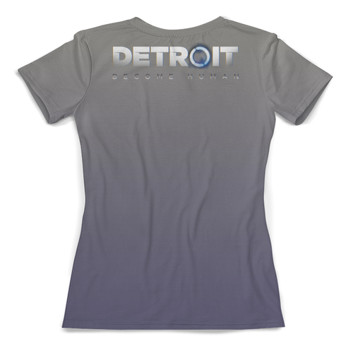 Заказать женскую футболку в Москве. Футболка с полной запечаткой (женская) Detroit: Become Human от ПРИНТЫ ПЕЧАТЬ  - готовые дизайны и нанесение принтов.
