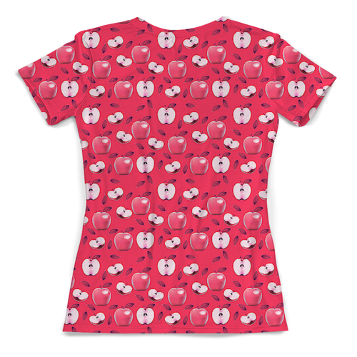 Заказать женскую футболку в Москве. Футболка с полной запечаткой (женская) Красные яблочки от T-shirt print  - готовые дизайны и нанесение принтов.