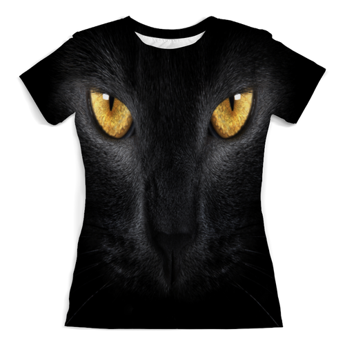 Заказать женскую футболку в Москве. Футболка с полной запечаткой (женская) Кошка от THE_NISE  - готовые дизайны и нанесение принтов.