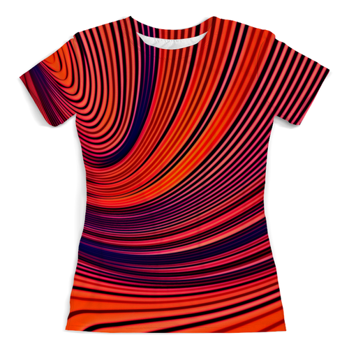 Заказать женскую футболку в Москве. Футболка с полной запечаткой (женская) Цветные полосы от THE_NISE  - готовые дизайны и нанесение принтов.